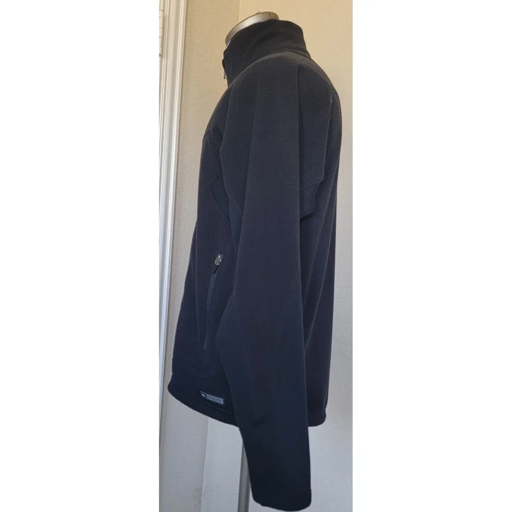 REI Men's Long Sleeve Full Zip Pockets Black Fleece Jacket Outdoors Sz Med - Picture 3 of 8